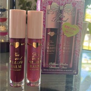 Too Faced Pillow Balm Dream Duo — Berry & Pink Hydrating Lip Tint Set
